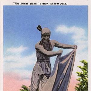 Smoke Signal Statue, Pioneer Park, Lincoln, Nebraska, USA