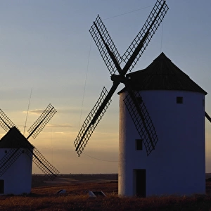Spain. Castile-La Mancha. Mota del Cuervo. Mills