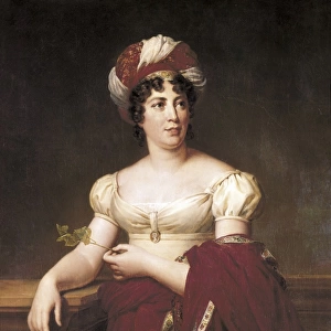 Stael, Germaine de (1766-1817). Portrait by Marie