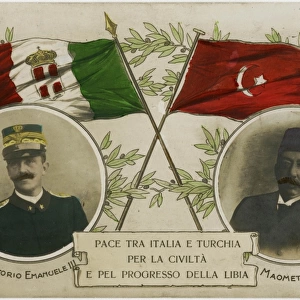 Vittorio Emanuele III & Mehmet V - First Treaty of Lausanne