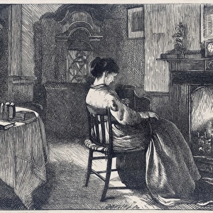 Woman Sits by Fire / 1867