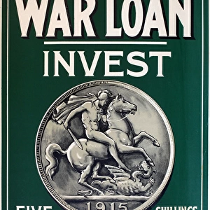 WWI Poster, War Loan, Invest Five Shillings