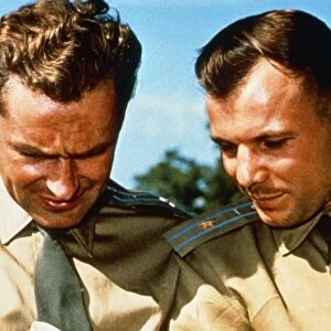 Soviet cosmonauts Yuri Gagarin & Gherman Titov