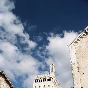 Buildings in the town with Palazzo dei Consoli in the background