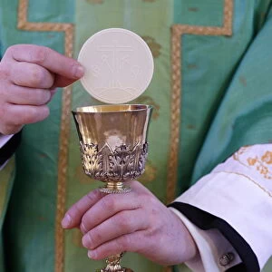 Celebration of the Eucharist, Catholic Mass, Villemomble, Seine-Saint-Denis, France