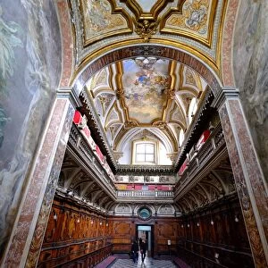 The Sacristy of the San Domenico Maggiore Church housing the coffins of members of