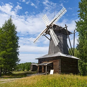 Wooden windmill, Malye Korely, Little Karelia, Arkhangelsk, Russia, Europe