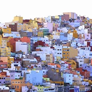Colourful Buildings in the San Juan District, Las Palmas de Gran Canaria, Gran Canaria