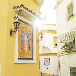 Tiled icon, Jerez de la Frontera, Andalusia, Spain