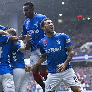 Goldson's Delight: Rangers Connor Goldson Celebrates Kent's Goal at Ibrox