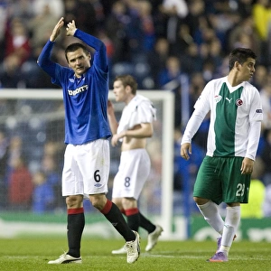 Lee McCulloch's Triumphant Applause: Rangers 1-0 Bursaspor in UEFA Champions League