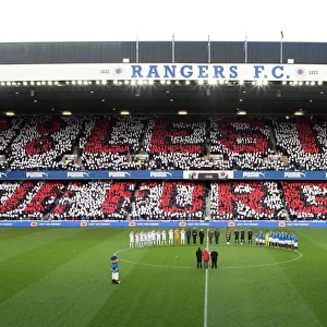 Rangers and Airdrieonians Honoring Remembrance Day with a Minutes Silence at Ibrox Stadium (Scottish Cup Winners 2003)