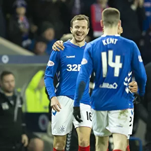 Rangers Celebrate Andy Halliday's Goal: Fifth Round Replay of Rangers vs Kilmarnock in Scottish Cup at Ibrox Stadium