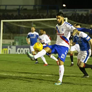 Rangers Daniel Candeias Fends Off Blair Malcolm's Challenge in Scottish Cup Clash at Cowdenbeath