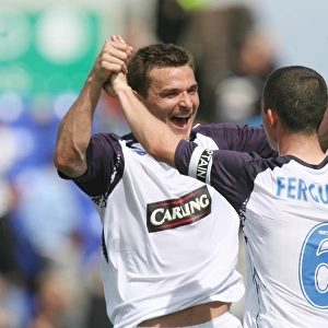 Rangers Double Delight: Lee McCulloch and Barry Ferguson Celebrate Their Goals Against Inverness Caledonia Thistle (3-0)