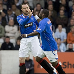 Rangers Double Trouble: Kris Boyd and Jean-Claude Darcheville Celebrate Goals Against St. Mirren