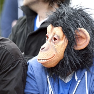 Rangers Fan in Monkey Mask Celebrates Victory: Brechin City vs Rangers, Ramsdens Cup First Round (2-1)