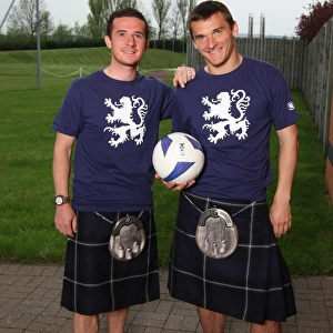Rangers FC: Barry Ferguson and Lee McCulloch Preparing for UEFA Cup Final at Murray Park