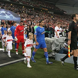 Rangers FC: Pedro Mendes Leads Team Out in 1-1 UEFA Champions League Stalemate vs. VfB Stuttgart (Mercedes-Benz Arena)