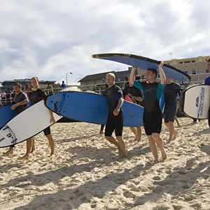 Rangers FC: Surfing at Bondi Beach during Sydney Festival of Football 2010