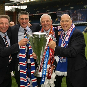 Rangers Football Club: 2008-09 Clydesdale Bank Premier League Champions - Triumphant Team with McCoist, Stewart, Smith, and McDowall and the League Trophy