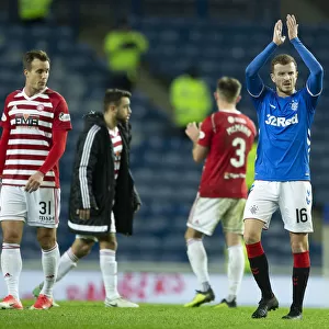 Rangers Football Club: Andy Halliday's Triumphant Salute Amidst Ecstatic Ibrox Fans Celebrating Ladbrokes Premiership Victory