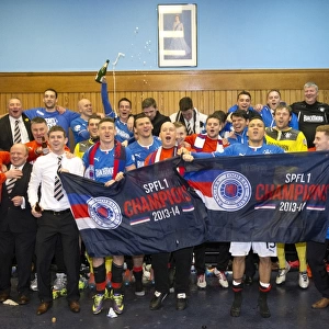 Rangers Football Club: Celebrating Historic Scottish League One Title Win at Ibrox Stadium (2003)