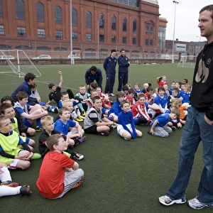Rangers Football Club: October Soccer School at Ibrox - Andy Webster Engages with Excited Kids