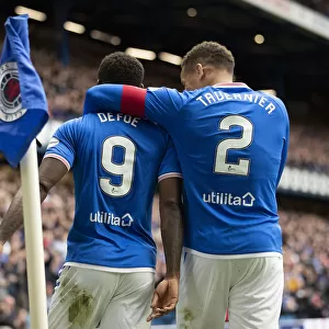 Rangers Jermain Defoe and James Tavernier Celebrate Double Strike: 5-0 Victory over Hamilton Academical (Scottish Premiership, Ibrox Stadium)
