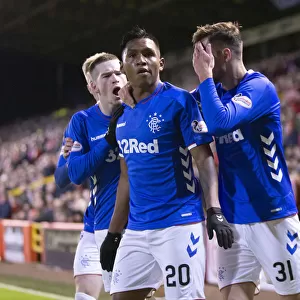 Rangers: Morelos Thrilling Goal and Emotional Celebration with Team Mates at Pittodrie Stadium