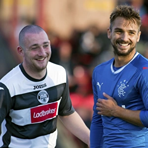 Rangers Niko Kranjcar in Action: Betfred Cup Clash at Ochilview Park