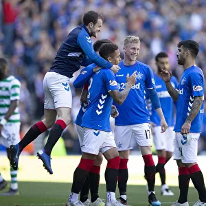 Rangers Tavernier and Halliday: Celebrating Scottish Cup Glory at Ibrox - Rangers vs Celtic