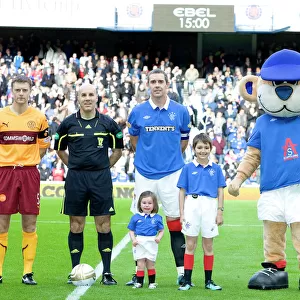 Rangers Triumph: Mascots Go Wild as Rangers FC Wins 4-1 Against Motherwell in Scottish Premier League at Ibrox