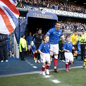 Rangers Triumphant Start: Lee McCulloch and Mascots Kick Off 4-1 Victory Over Montrose at Ibrox Stadium