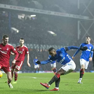 Rangers vs Aberdeen: Jermain Defoe's Thrilling Shot at the Scottish Cup Quarter Final Replay, Ibrox Stadium