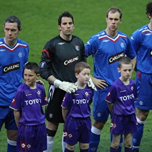 Rangers vs. ACF Fiorentina: Scoreless Battle in UEFA Cup Semi-Final 1st Leg - Mascots Clash at Ibrox