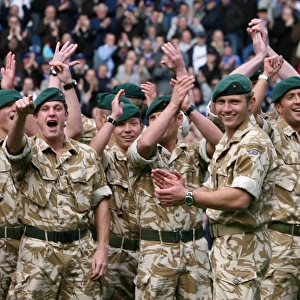 Rangers vs Hearts: Clydesdale Bank Premier League - Half Time Tribute: The Royal Marines Parade at Ibrox (2-0)