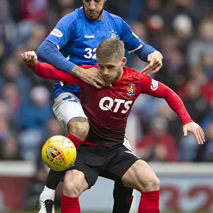 Rangers vs Kilmarnock: Intense Battle Between Connor Goldson and Conor McAleny at Ibrox Stadium