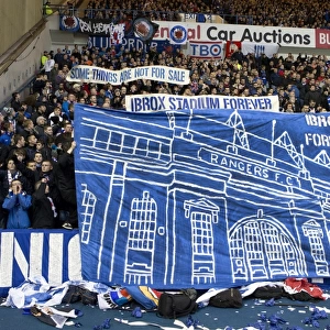 A Sea of Supporters: Rangers Football Club's 140th Anniversary Celebration at Ibrox Stadium
