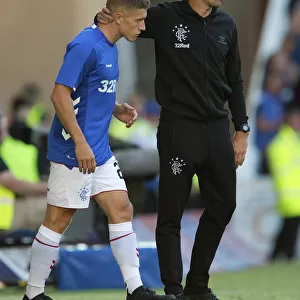 Steven Gerrard Consults with Greg Docherty: Rangers Manager's Pre-Season Discussion at Ibrox Stadium