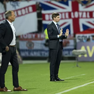 Steven Gerrard Reacts: Rangers FC vs NK Maribor - UEFA Europa League Third Qualifying Round