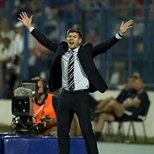 Steven Gerrard's Intense Reaction: Rangers in Europa League Battle Against NK Osijek (2003 Scottish Cup Winners)