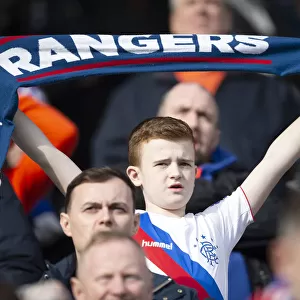 Young Rangers Fan's Excitement at Hamilton Academical vs Rangers: Scottish Premiership Match in Hope Central Business District Stadium