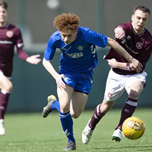 Young Talents Clash: Nathan Young-Coombes of Rangers vs Hearts in U18 League at Oriam, Edinburgh