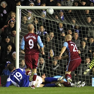 Nikola Zigic Scores Birmingham City's Second Goal Against Aston Villa in the Carling Cup Quarterfinal (2010)