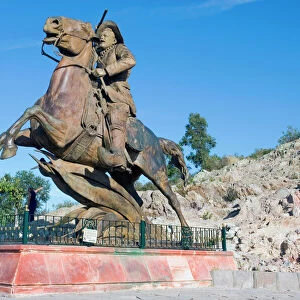 Mexico, Zacatecas. Statue of Francisco Pancho Villa (Doroteo Arango ArAambula) one
