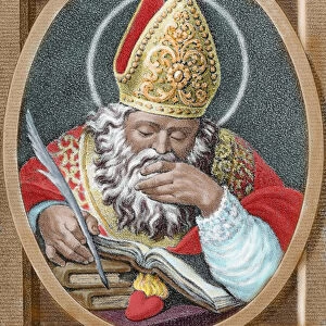 St. Augustine (354-430). African bishop, doctor and father of the church