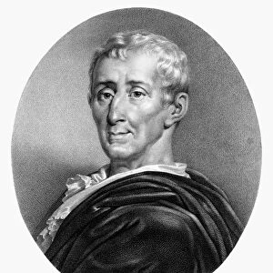 BARON DE MONTESQUIEU (1689-1755). Charles Louis de Secondat, baron de la Br├¿de et de Montesquieu. French philosopher and jurist. Lithograrph, French, 19th century