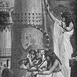 CONCERT IN OLD EGYPT. Line engraving after a 19th century painting