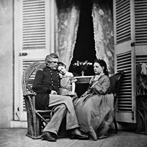 EDWARD ORD (1818-1883). Edward Otho Cresap Ord. Union army officer. Photographed with his wife and daughter, c1864